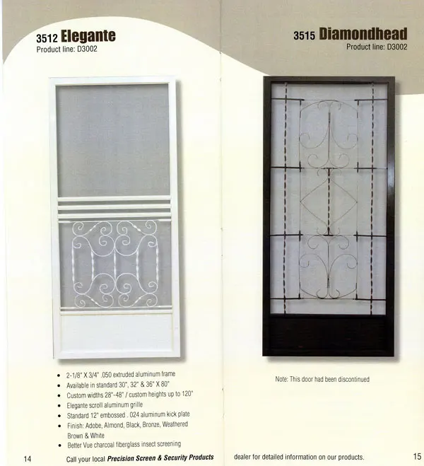 Elegante Scroll Aluminum Grille Custom Height Doors
