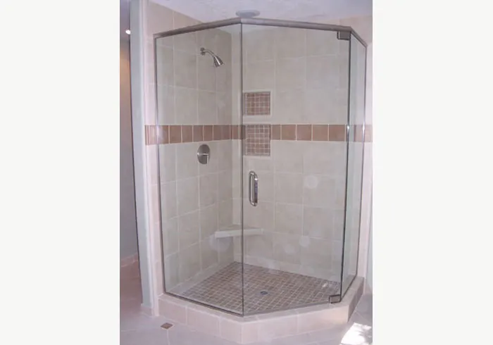 Neo Angle Shower Enclosure with Top/Bottom Mount Door Hinges