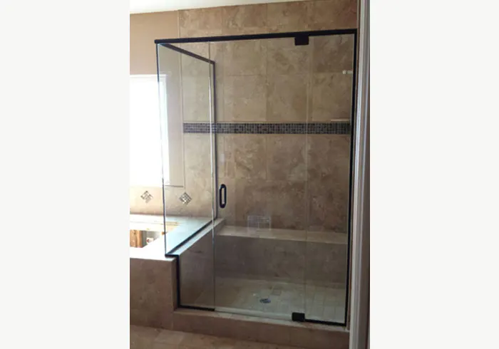 Glass Shower Enclosure Pivot Door with In-Line Panels