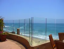 Solana Beach Commercial Privacy Glass Railing