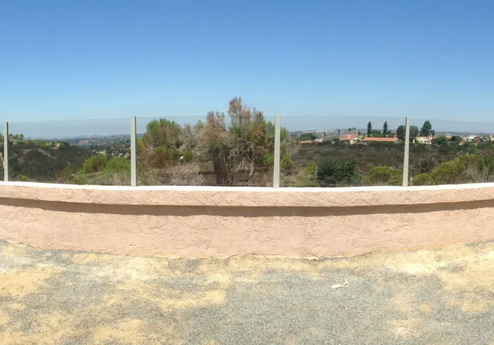 Deck Wall Heavy Duty Glass Railing near Del Mar, CA