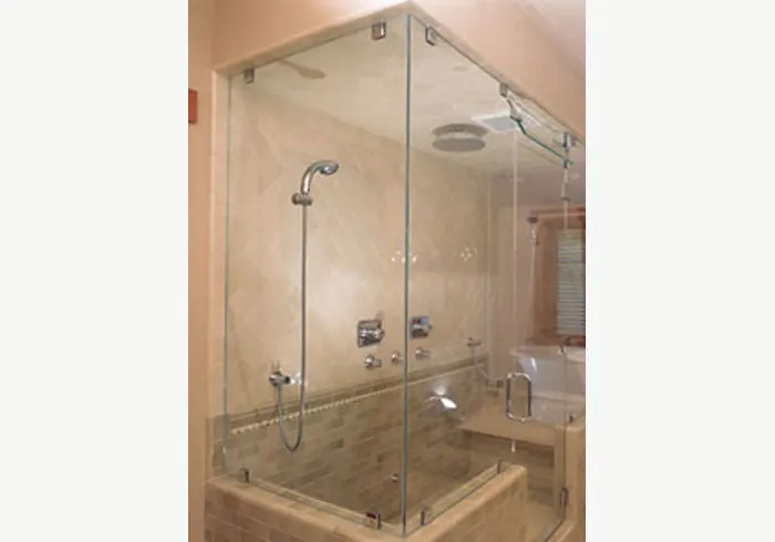 Fully Frameless Steam Shower Enclosure in Del Mar, CA