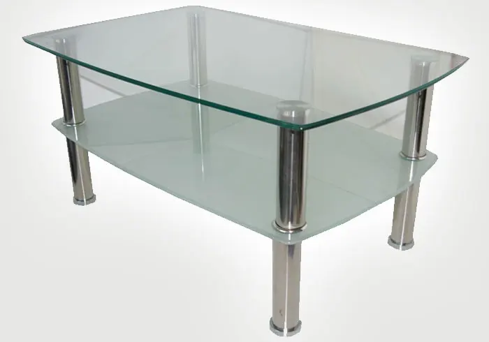 Premium Quality Curved Edges Glass Table San Diego