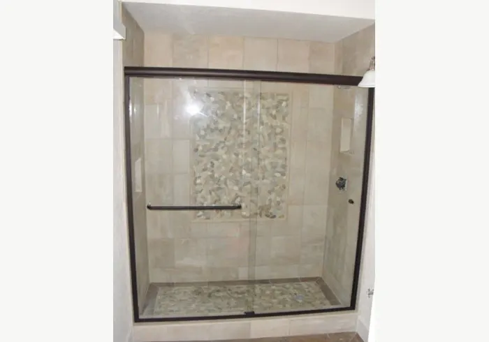 Oil Rubbed Bronze Hardware Custom Bathtub Enclosure