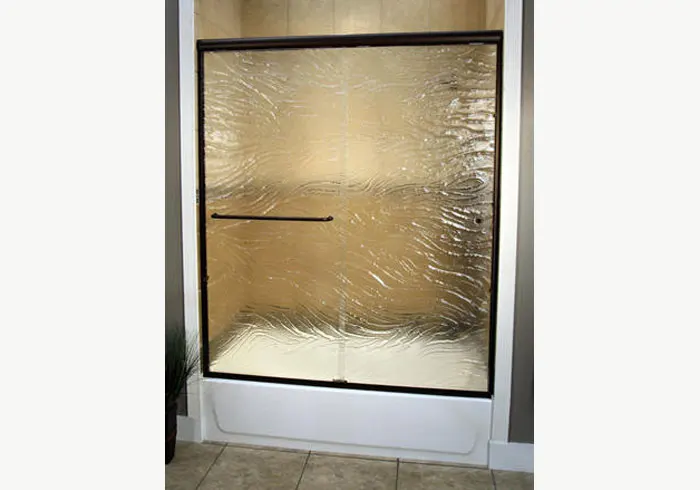 Custom Cut Glass Euro Style Bypass Bathtub Enclosure