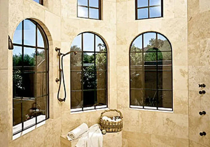 Fully Customized Radius Bathroom Window Del Mar